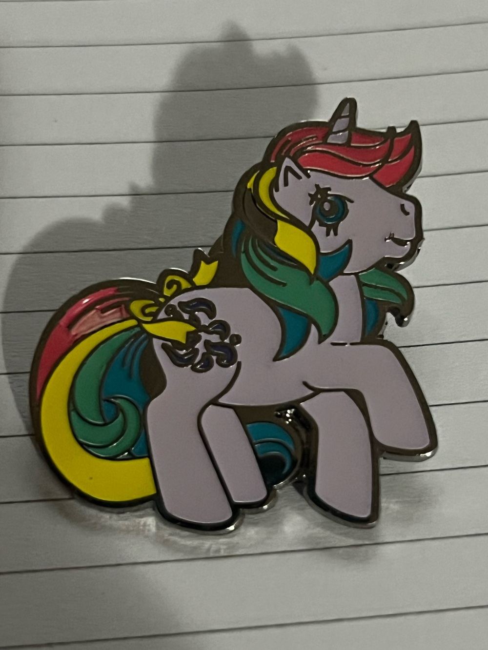My Little Pony Pin - Lavender with Rainbow Mane